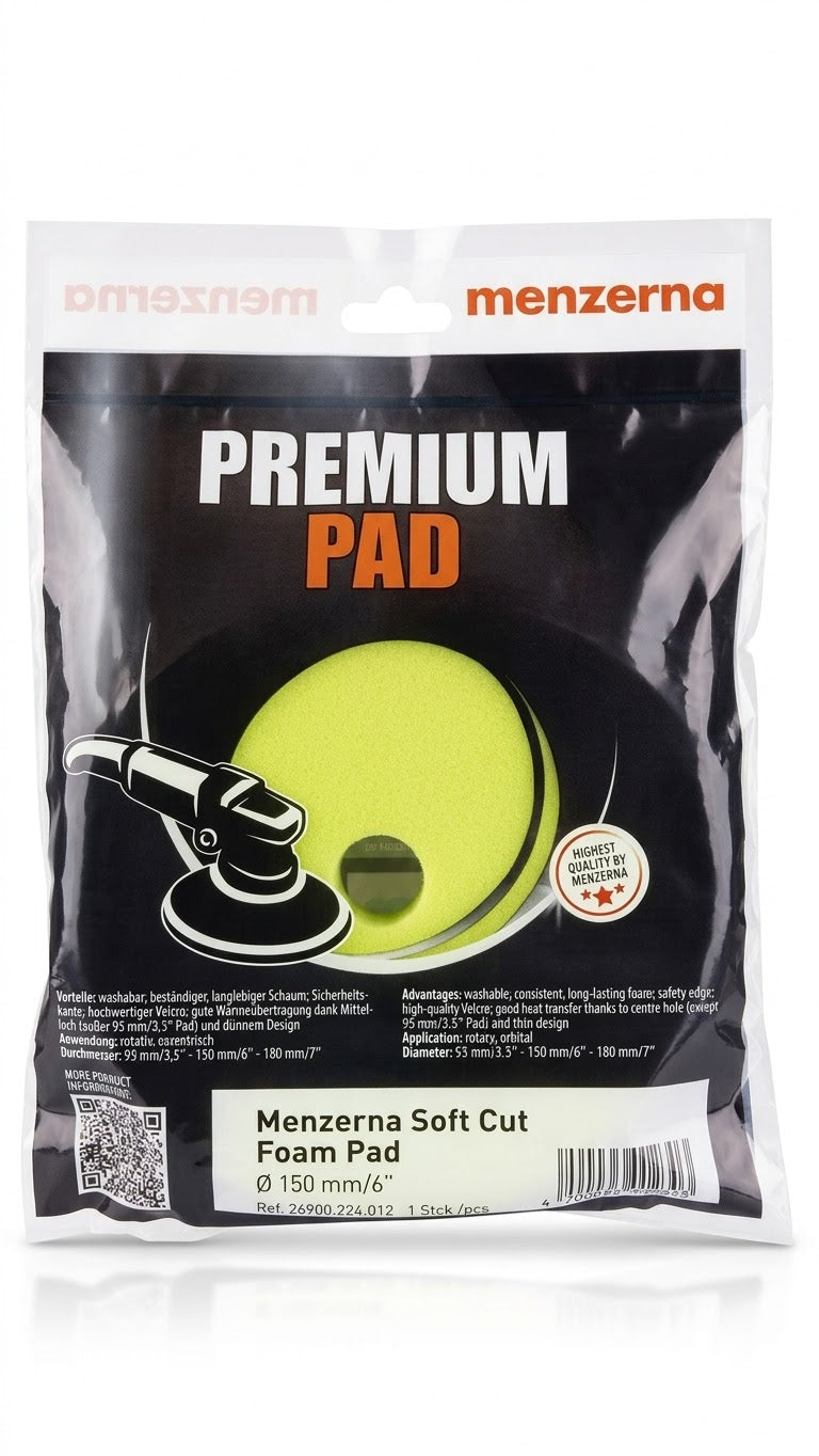 Bonete Menzerna Soft Cut Verde 150 mm - Para Pulimentos de Acabado