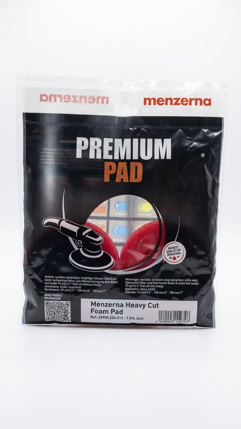 Bonete Menzerna Heavy Cut Rojo 95 mm - Pack 2 Unidades